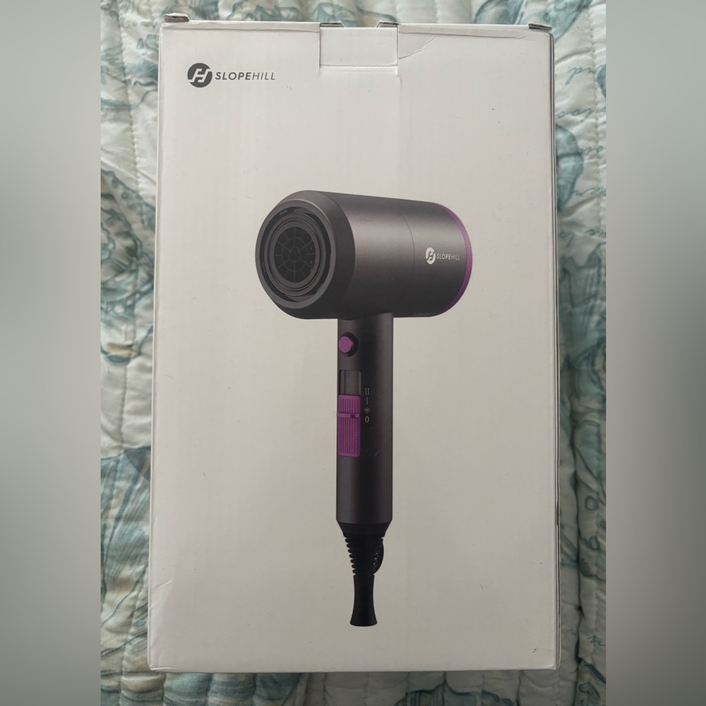 Slopehill Professional Hair Dryer New in Box Purple and black